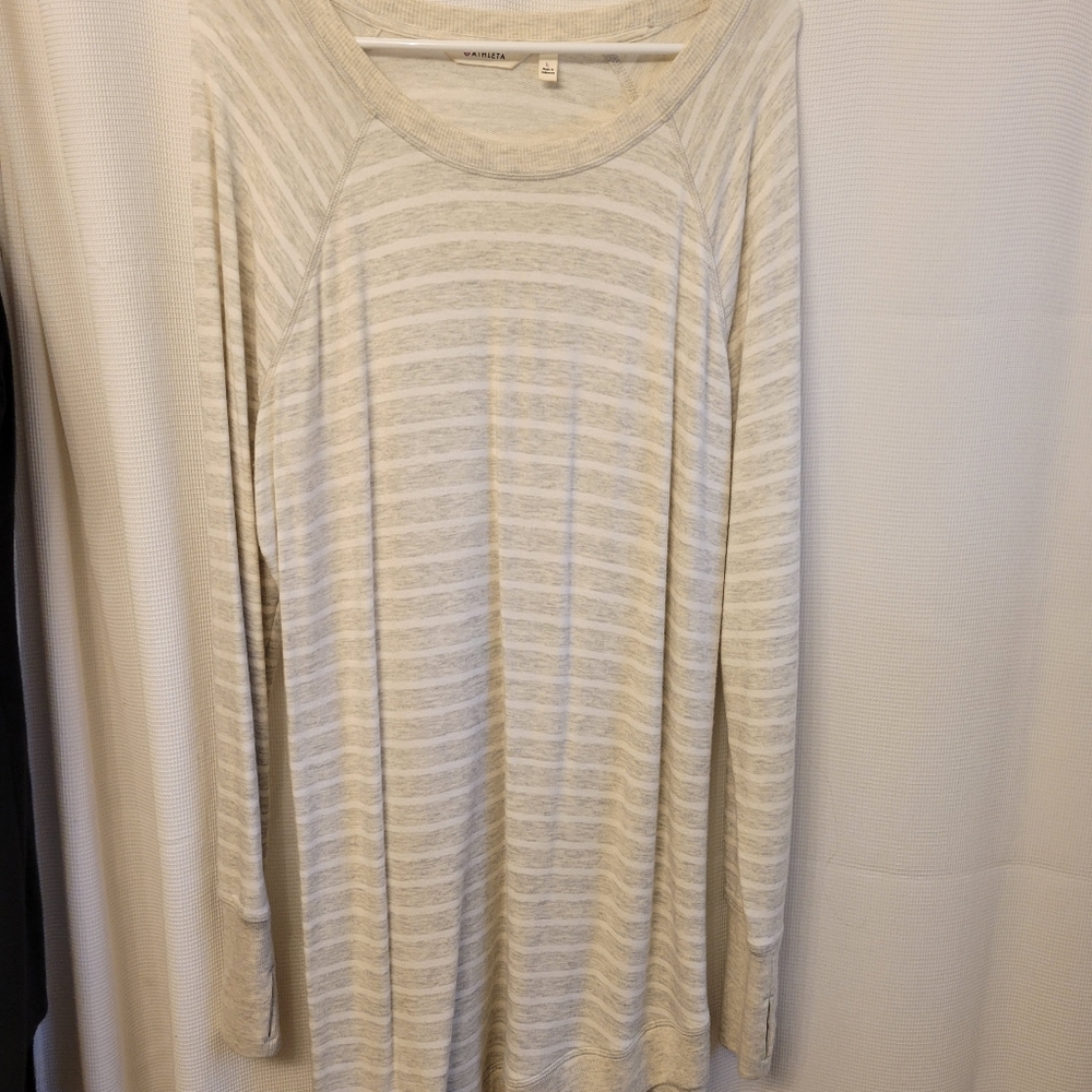 Athleta striped sweatshirt dress